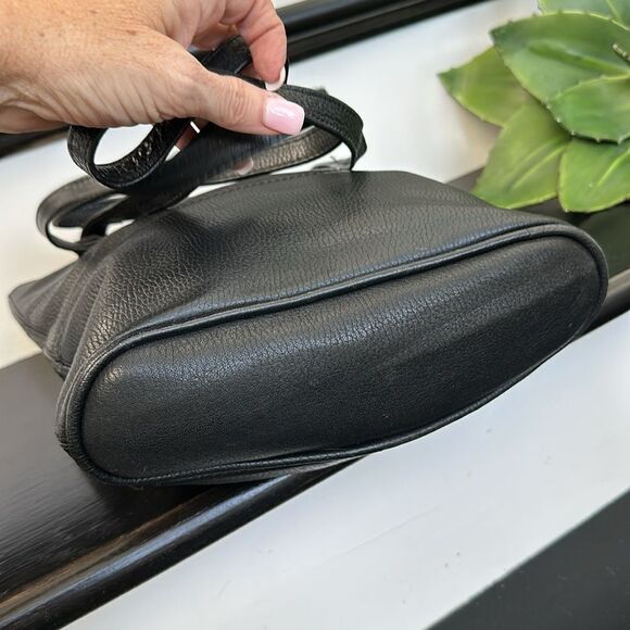 Genuine pebbled leather shoulder handbag purse, tote hobo, like new clean - Picture 8 of 10